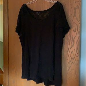CLOSING 2/15 Torrid Black Tee with Lace Accents 2